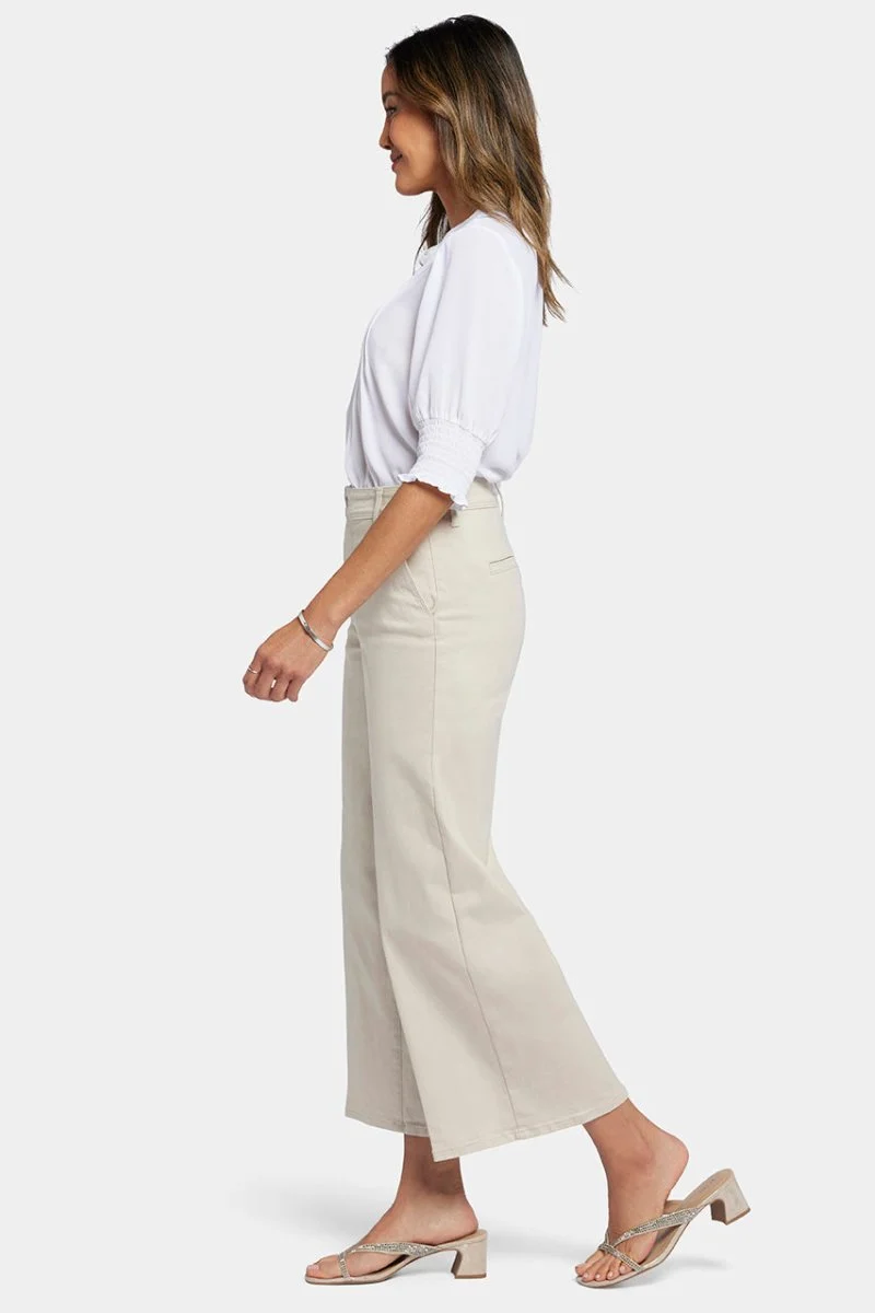 Mona Weite Bein Knöchel Jeans mit hoher Taille | Feather