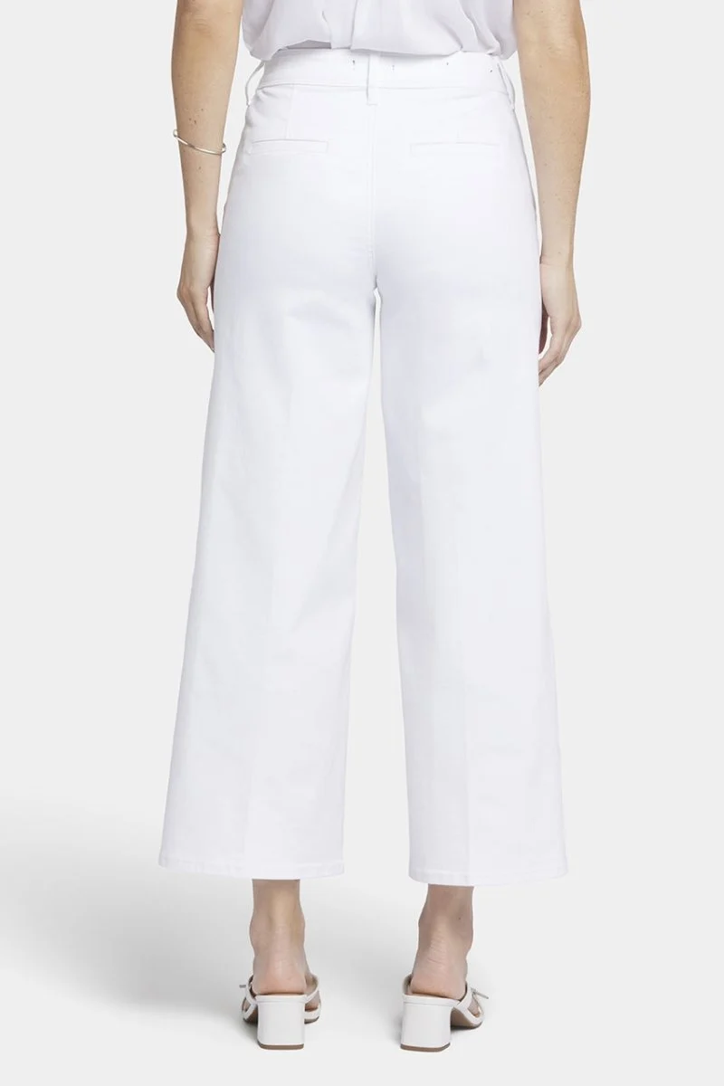 Mona Weite Bein Knöchel Jeans mit hoher Taille | Optic White