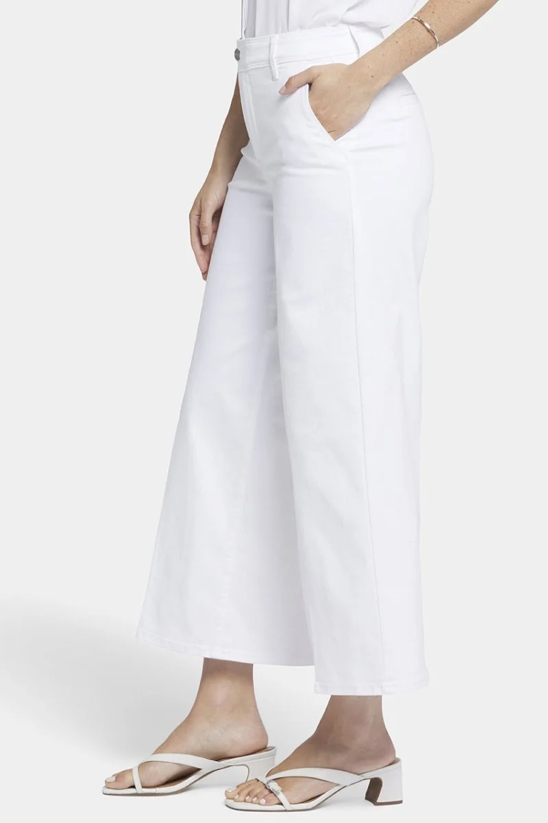 Mona Weite Bein Knöchel Jeans mit hoher Taille | Optic White