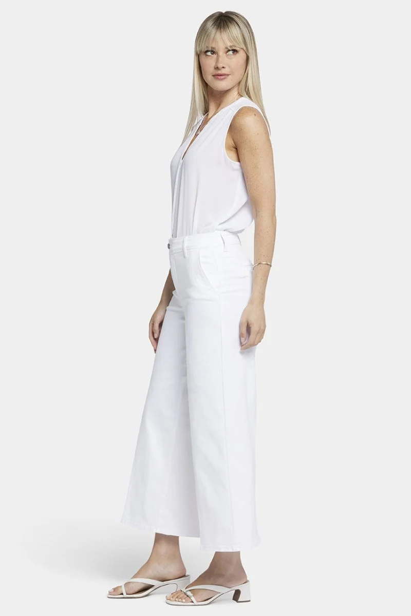 Mona Weite Bein Knöchel Jeans mit hoher Taille | Optic White