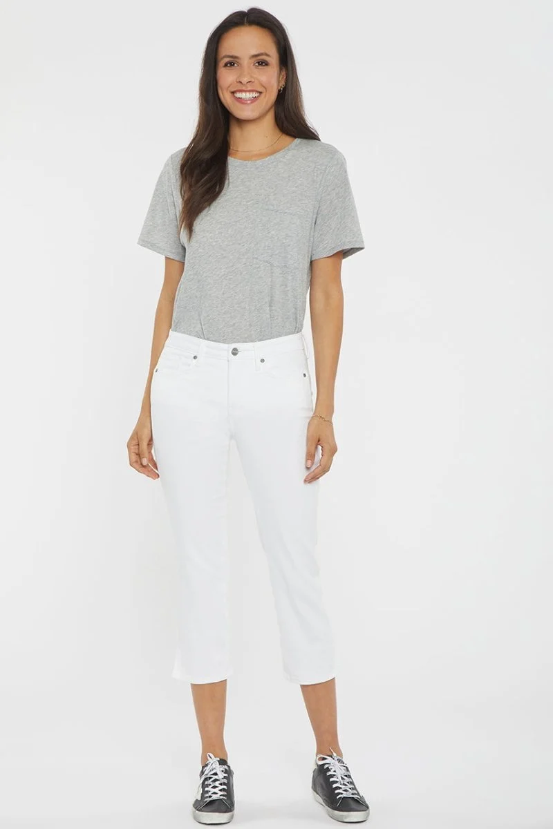 Chloe Capri Jeans mit Seitenschlitzen | Optic White
