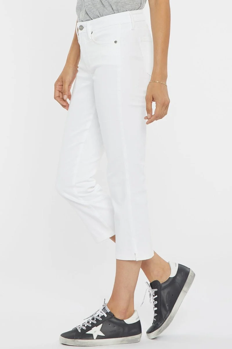 Chloe Capri Jeans mit Seitenschlitzen | Optic White