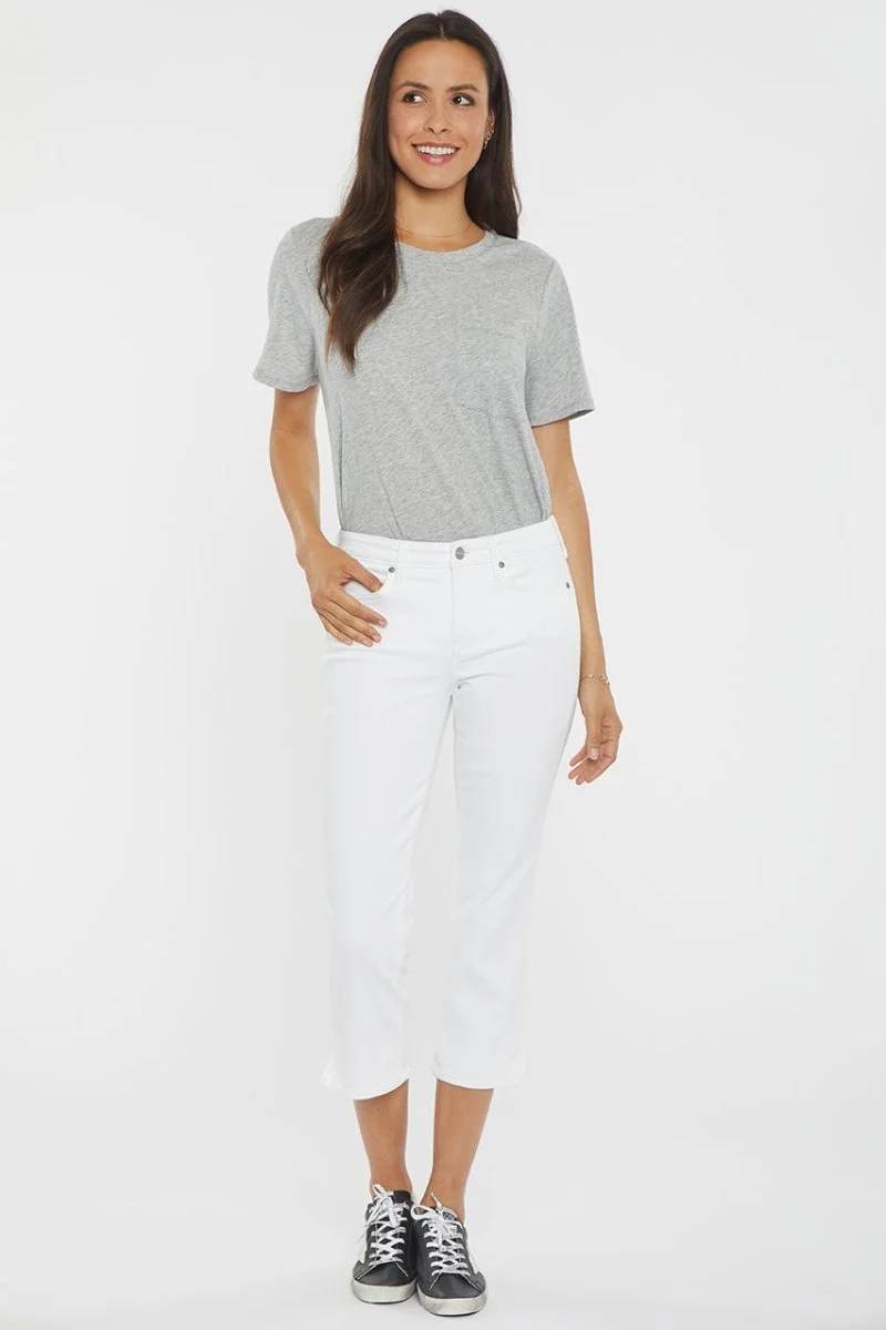Chloe Capri Jeans mit Seitenschlitzen | Optic White
