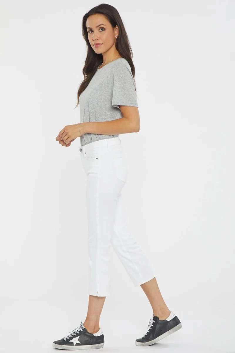 Chloe Capri Jeans mit Seitenschlitzen | Optic White