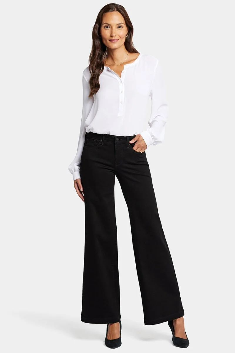 Teresa Wide Leg Jeans Schwarz Premium Denim (Tall) | Black