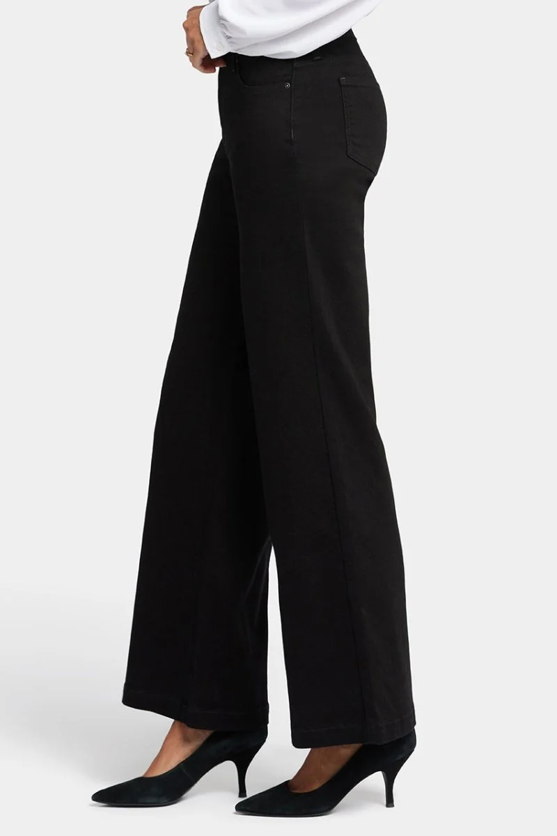 Teresa Wide Leg Jeans Schwarz Premium Denim (Tall) | Black