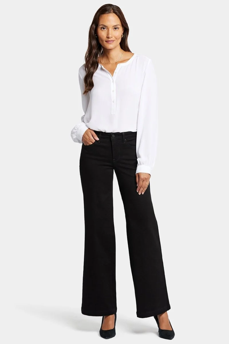 Teresa Wide Leg Jeans Schwarz Premium Denim (Tall) | Black