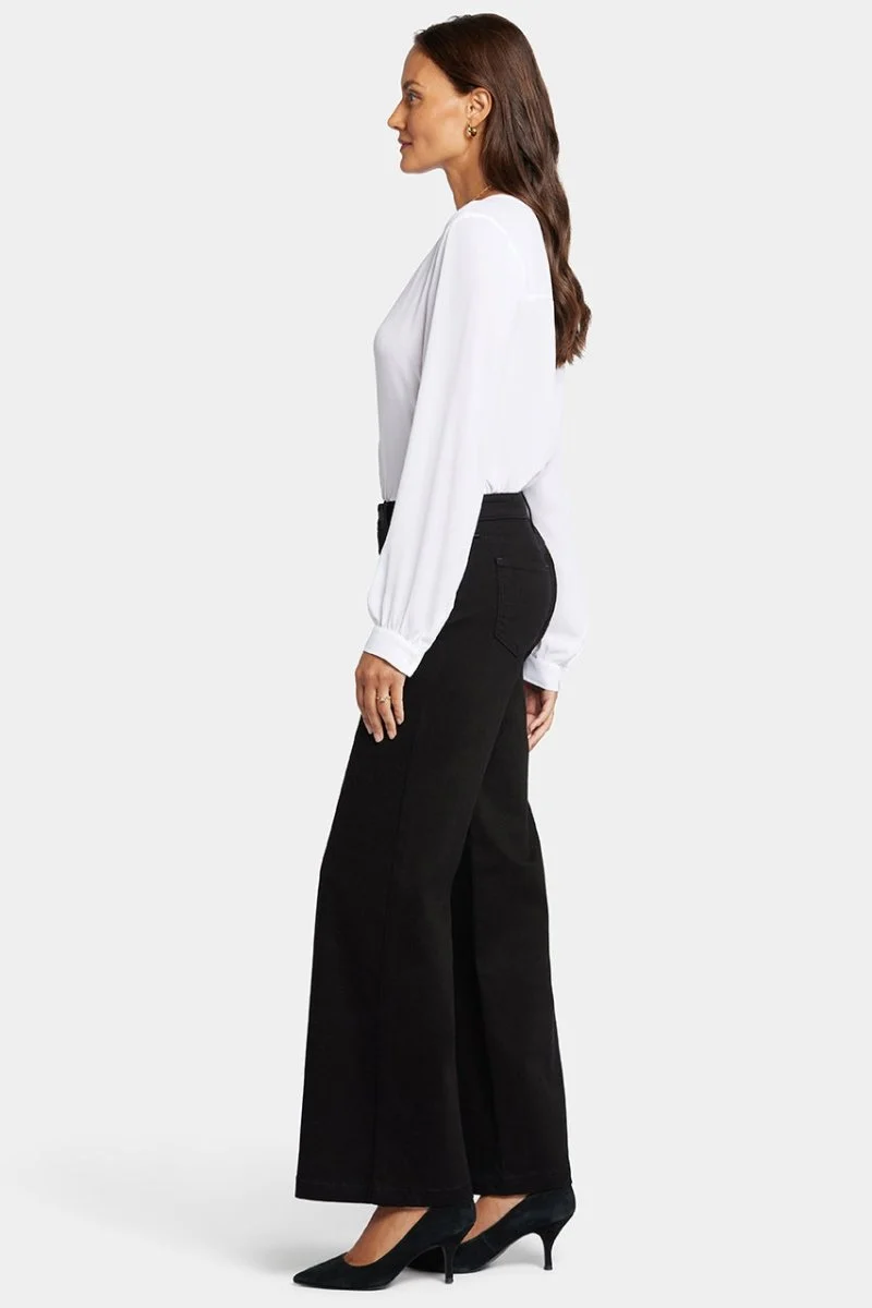 Teresa Wide Leg Jeans Schwarz Premium Denim (Tall) | Black