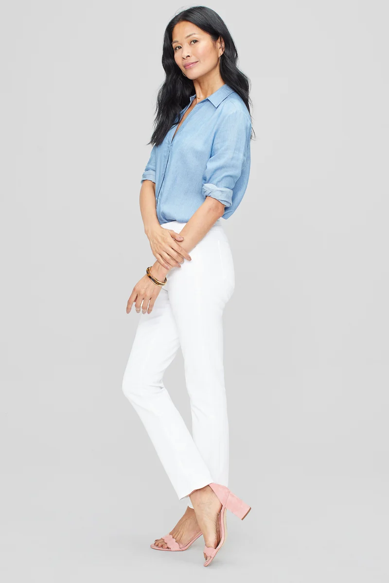 Sheri Slim Jeans Weiß Farbiger Denim | Optic White