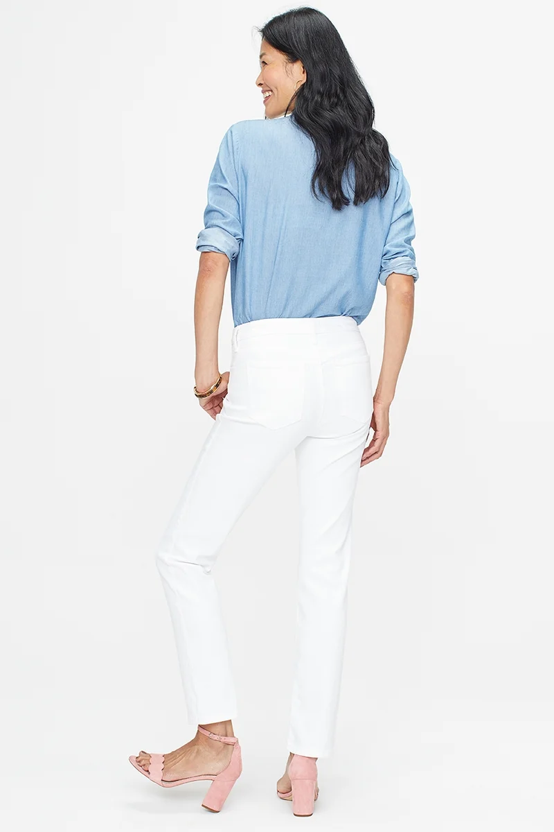 Sheri Slim Jeans Weiß Farbiger Denim | Optic White