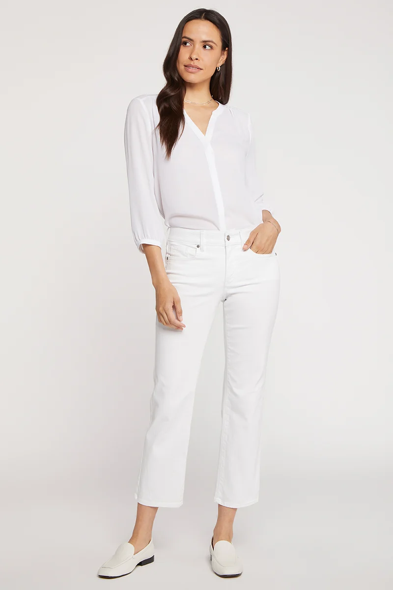 Marilyn Straight Ankle Jeans | Optic White