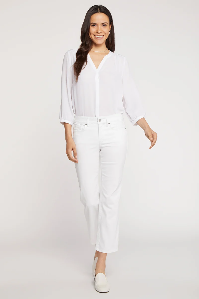 Marilyn Straight Ankle Jeans | Optic White