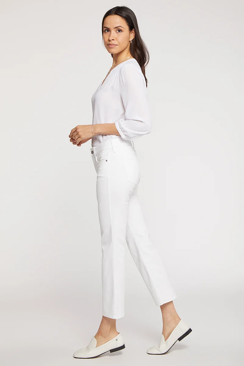 Marilyn Straight Ankle Jeans | Optic White