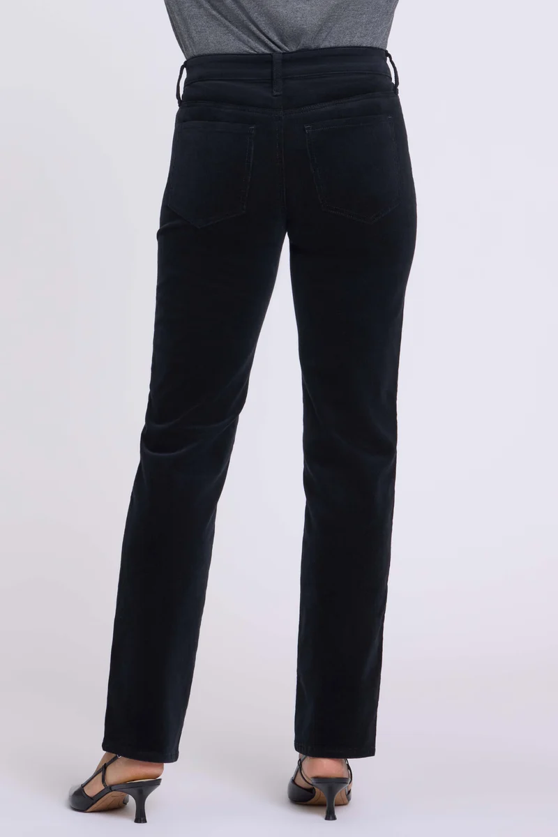 Marilyn Straight Corduroy Pants | Black