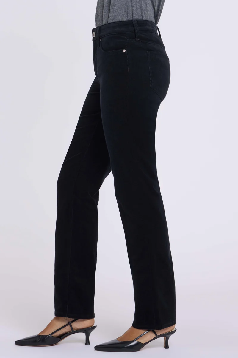 Marilyn Straight Corduroy Pants | Black