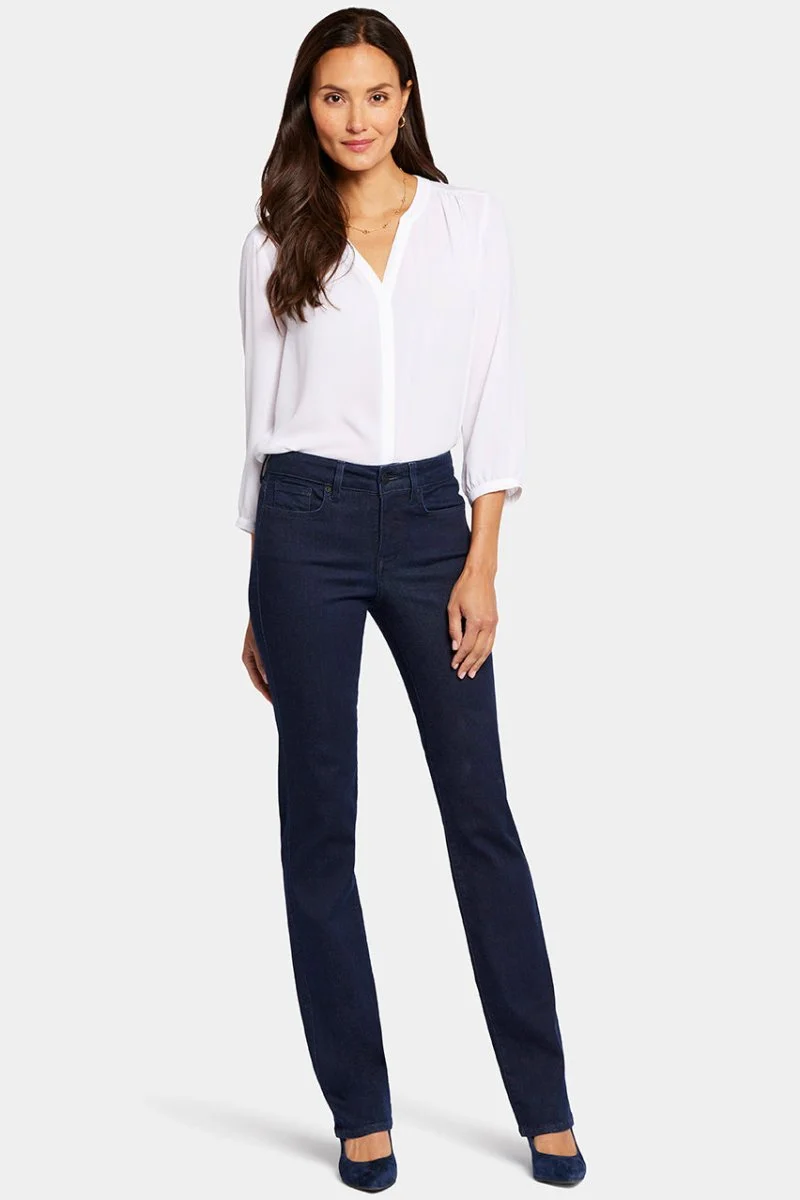 Marilyn Straight Jeans Dunkelblauem Premium Denim | Rinse