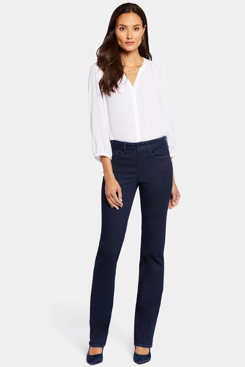 Marilyn Straight Jeans Dunkelblauem Premium Denim | Rinse