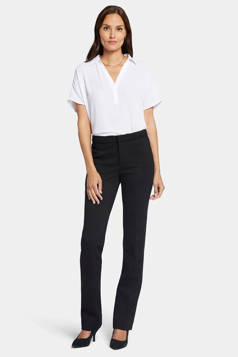 Slim Pants in Ponte Knit | Black
