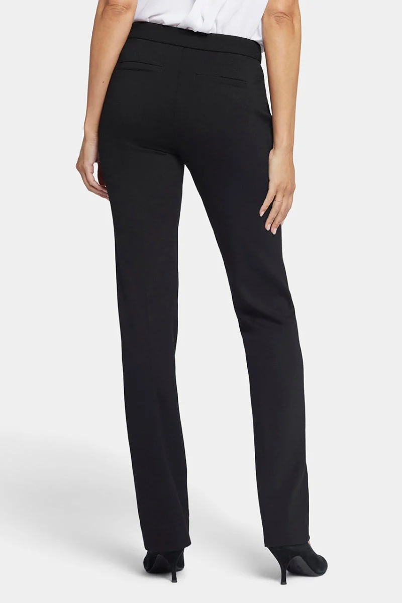 Slim Pants in Ponte Knit | Black