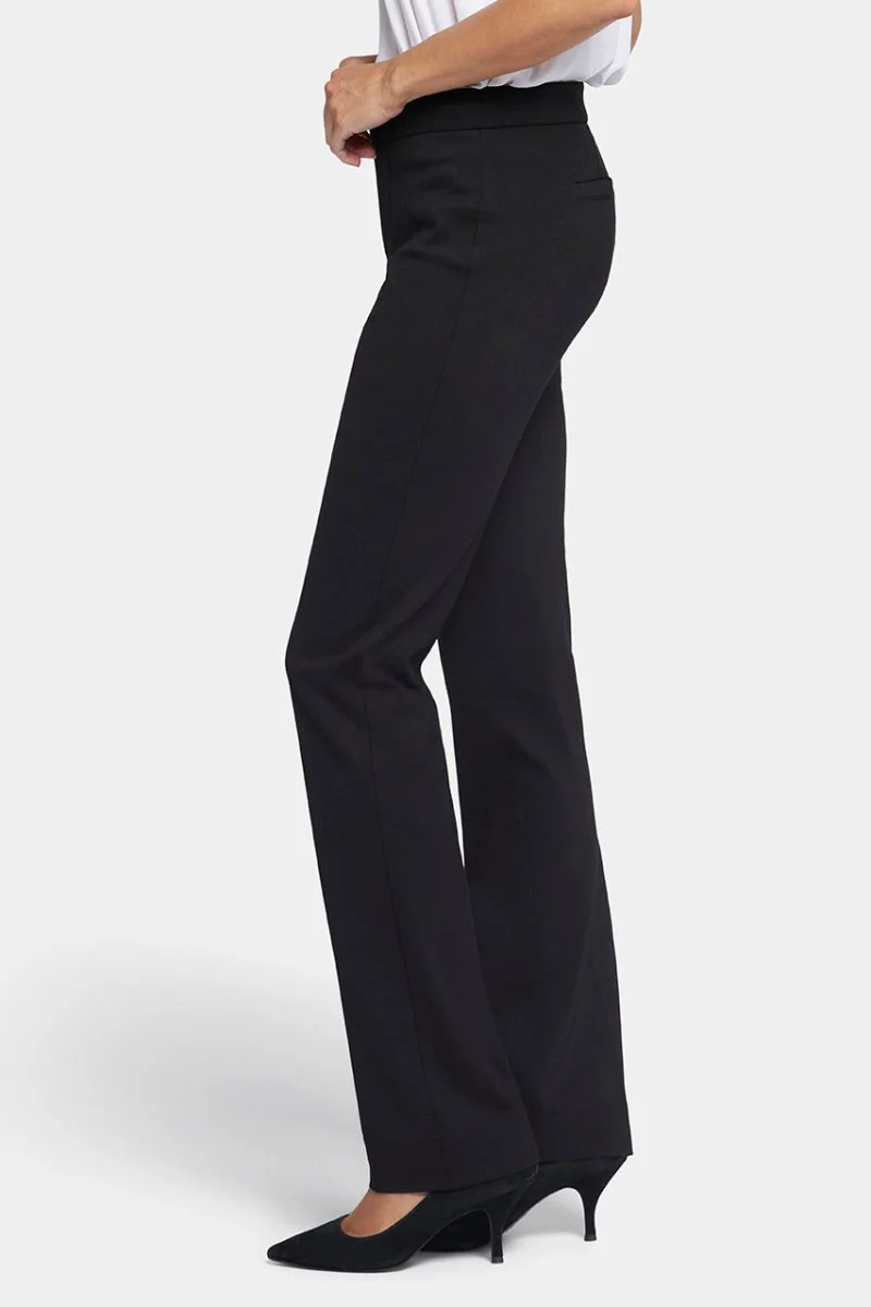 Slim Pants in Ponte Knit | Black