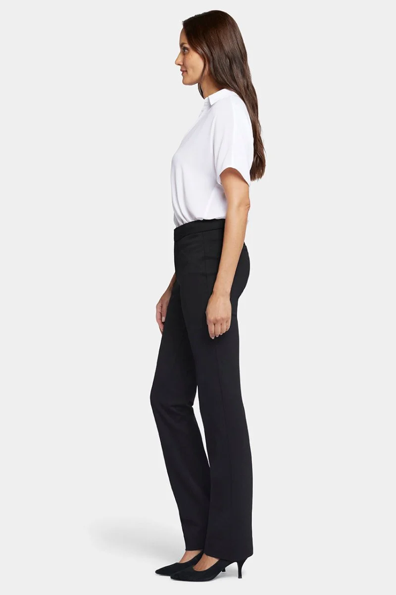 Slim Pants in Ponte Knit | Black