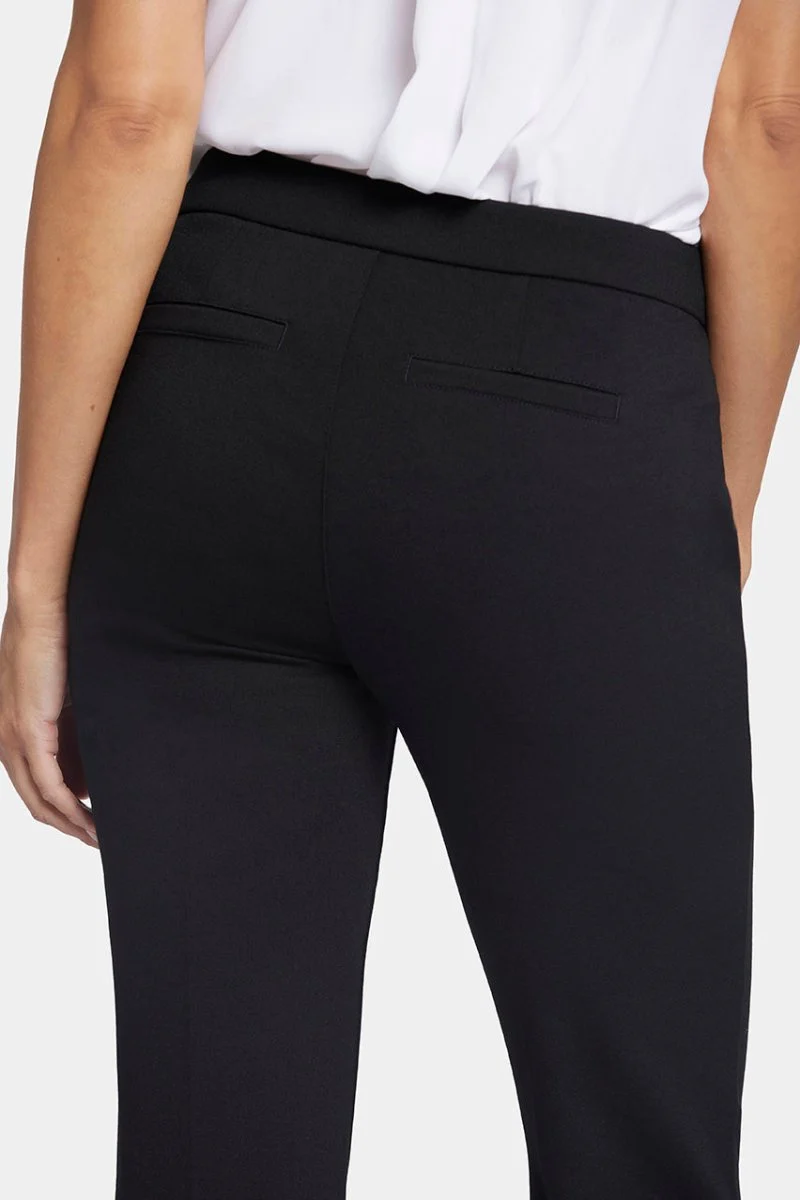 Slim Pants in Ponte Knit | Black