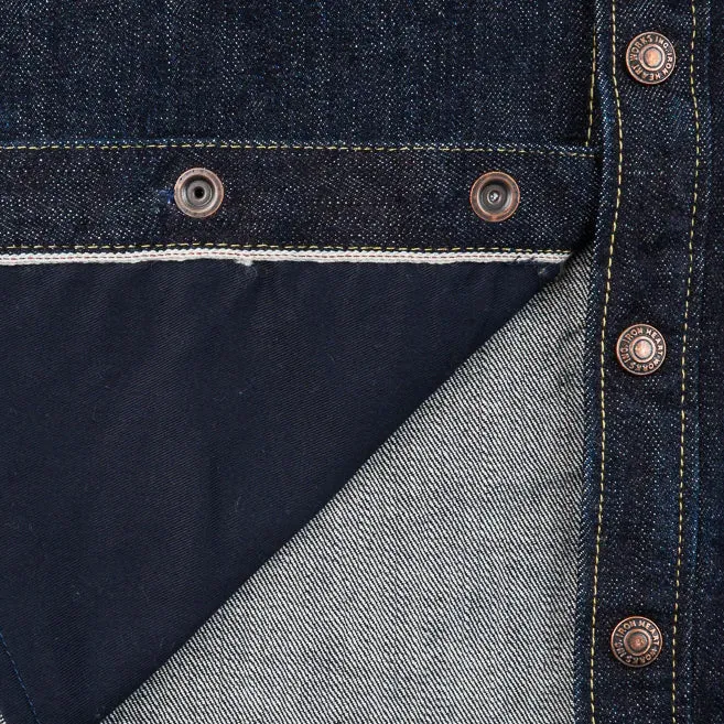 IHSH-427-IND 16 oz. Selvedge Denim CPO Shirt Indigo