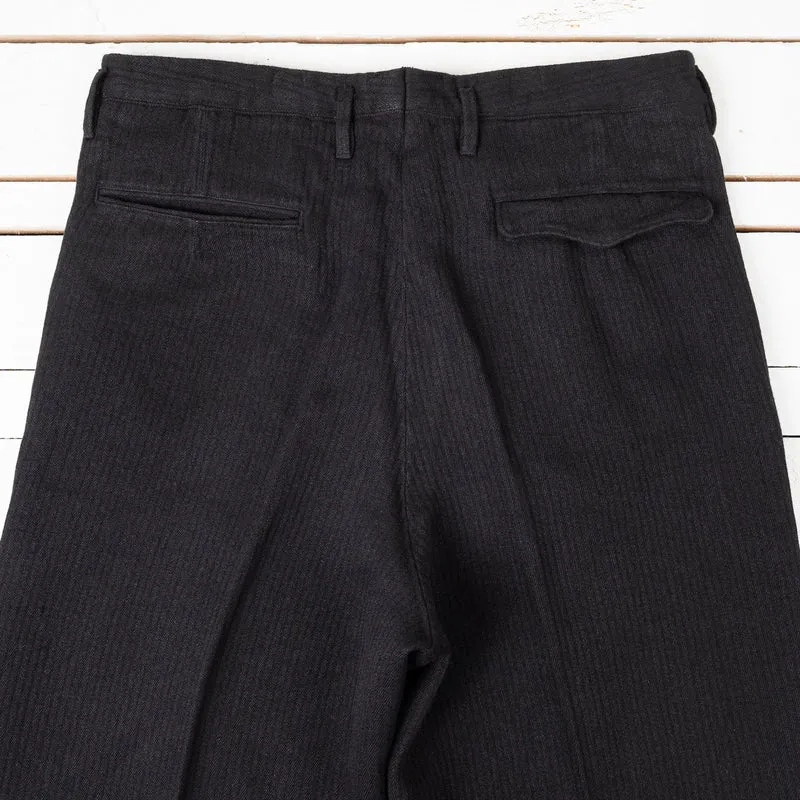 Loft Trousers Linen Wool Schwarz