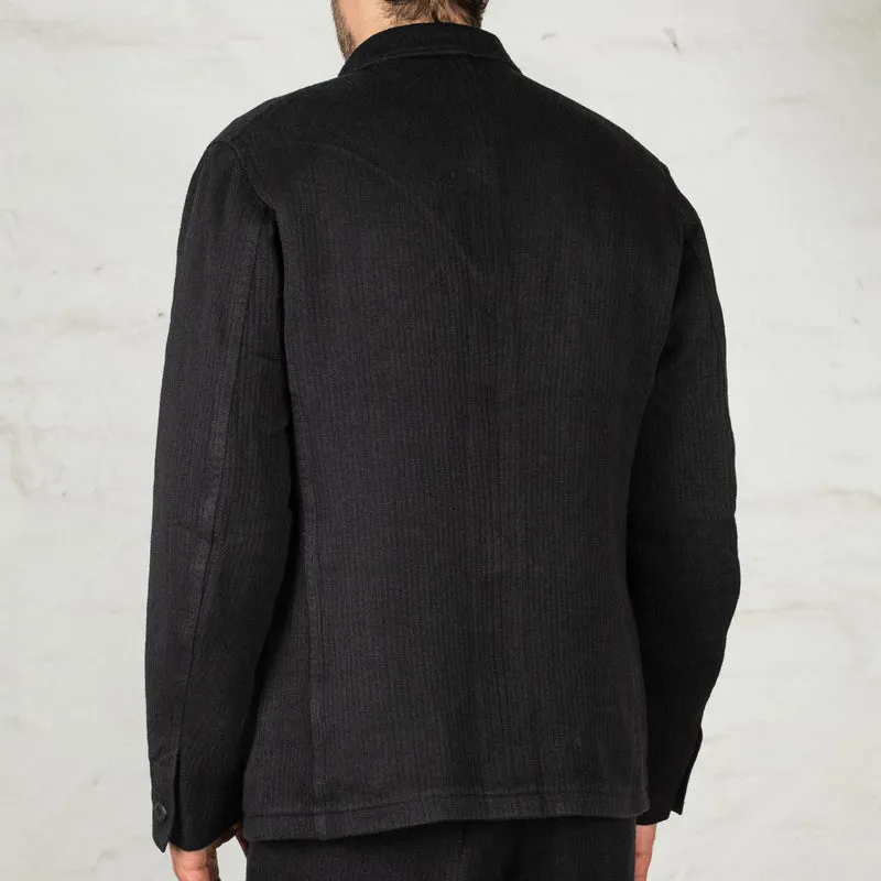 Continental Sack Jacket Linen Wool Schwarz