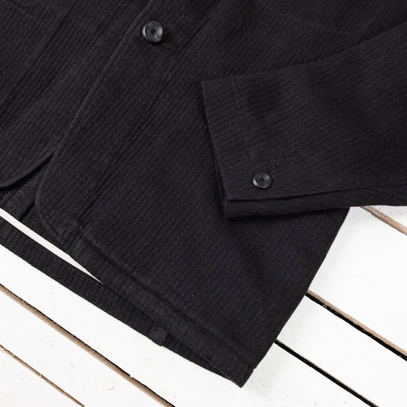 Continental Sack Jacket Linen Wool Schwarz