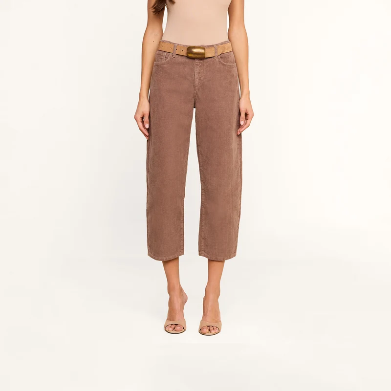 Mallis Corduroy Bow-Leg Pant