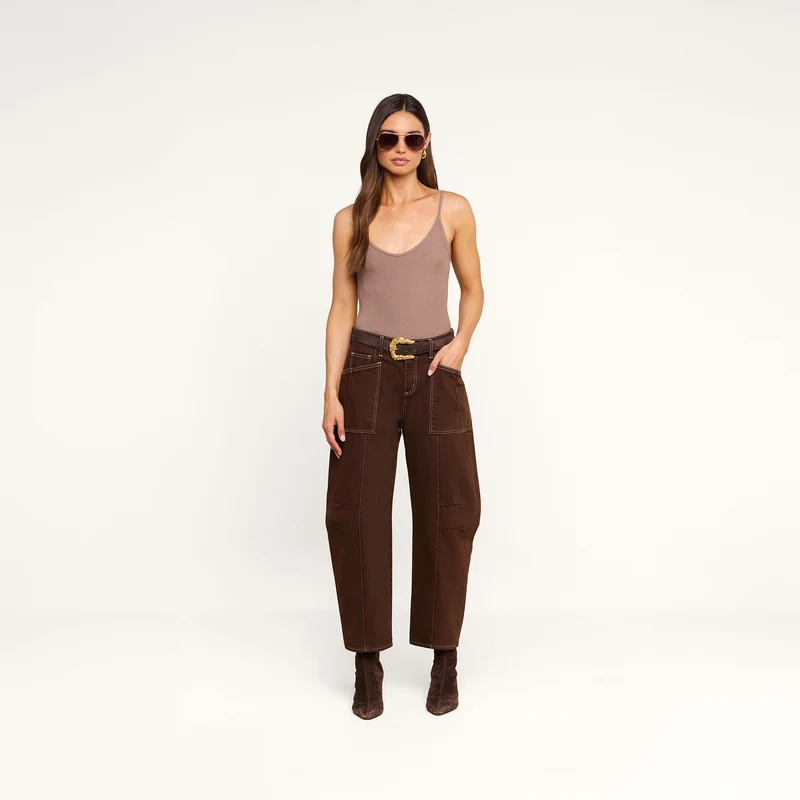 Cody Cropped Barrel-Leg Jean