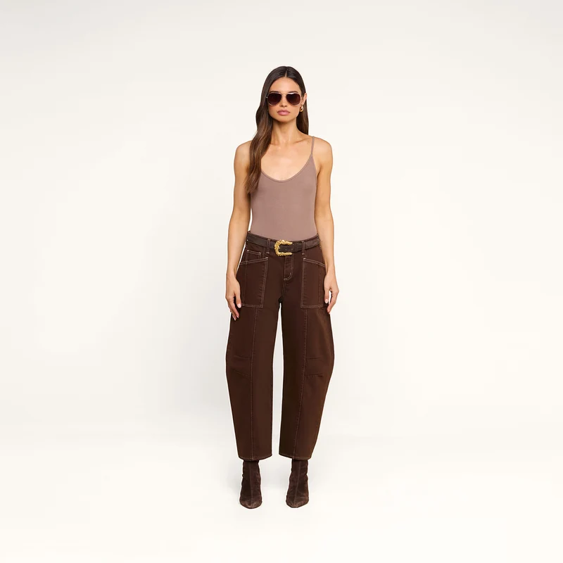 Cody Cropped Barrel-Leg Jean