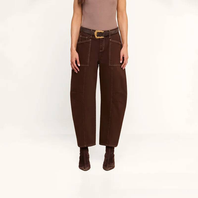Cody Cropped Barrel-Leg Jean