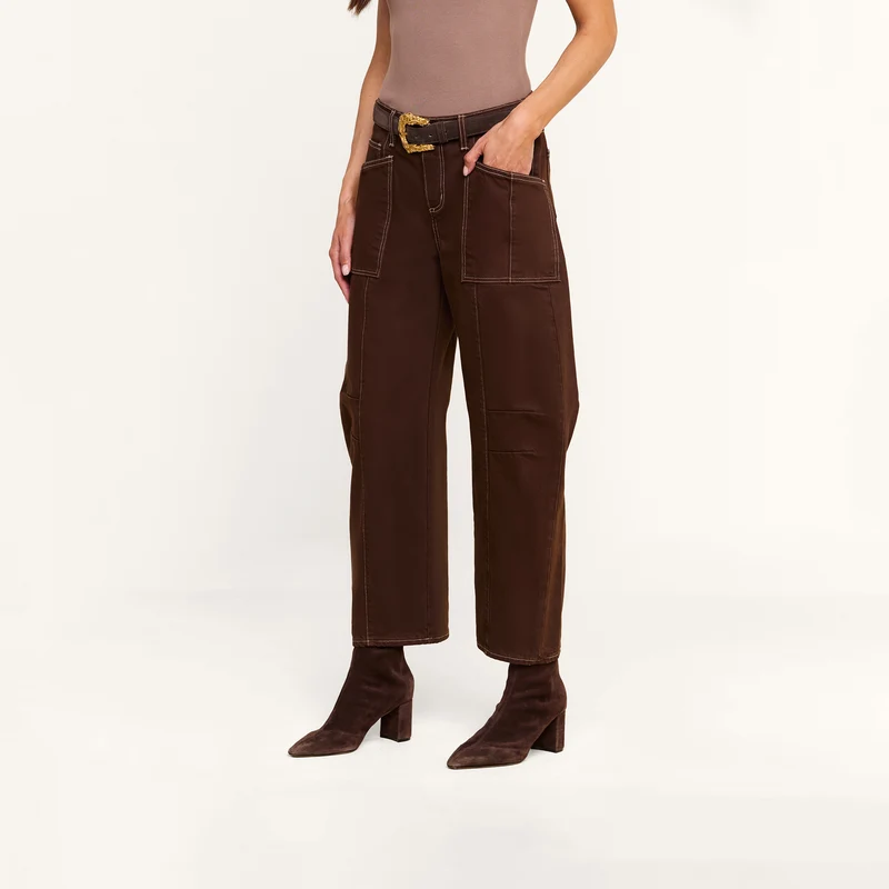 Cody Cropped Barrel-Leg Jean