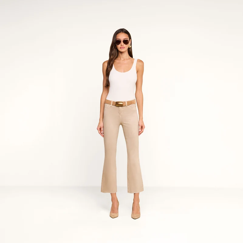Kendra Coated Cropped Flare Jean