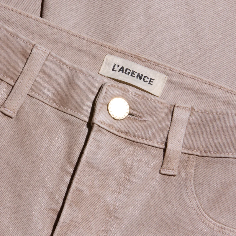 Kendra Coated Cropped Flare Jean