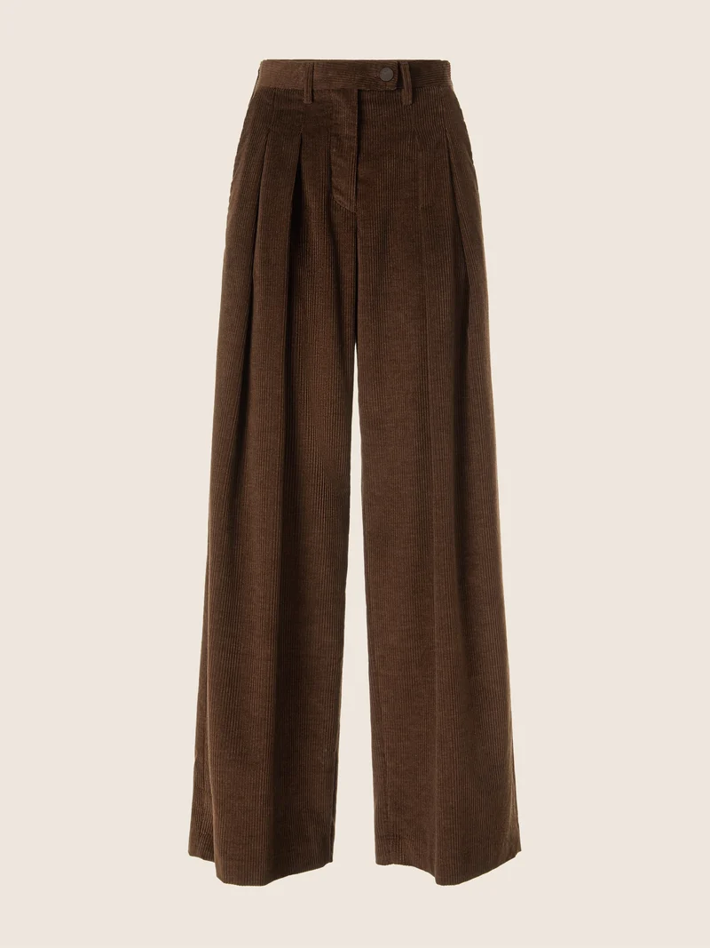 Sheryl — Cotton-Cashmere Corduroy Pants
