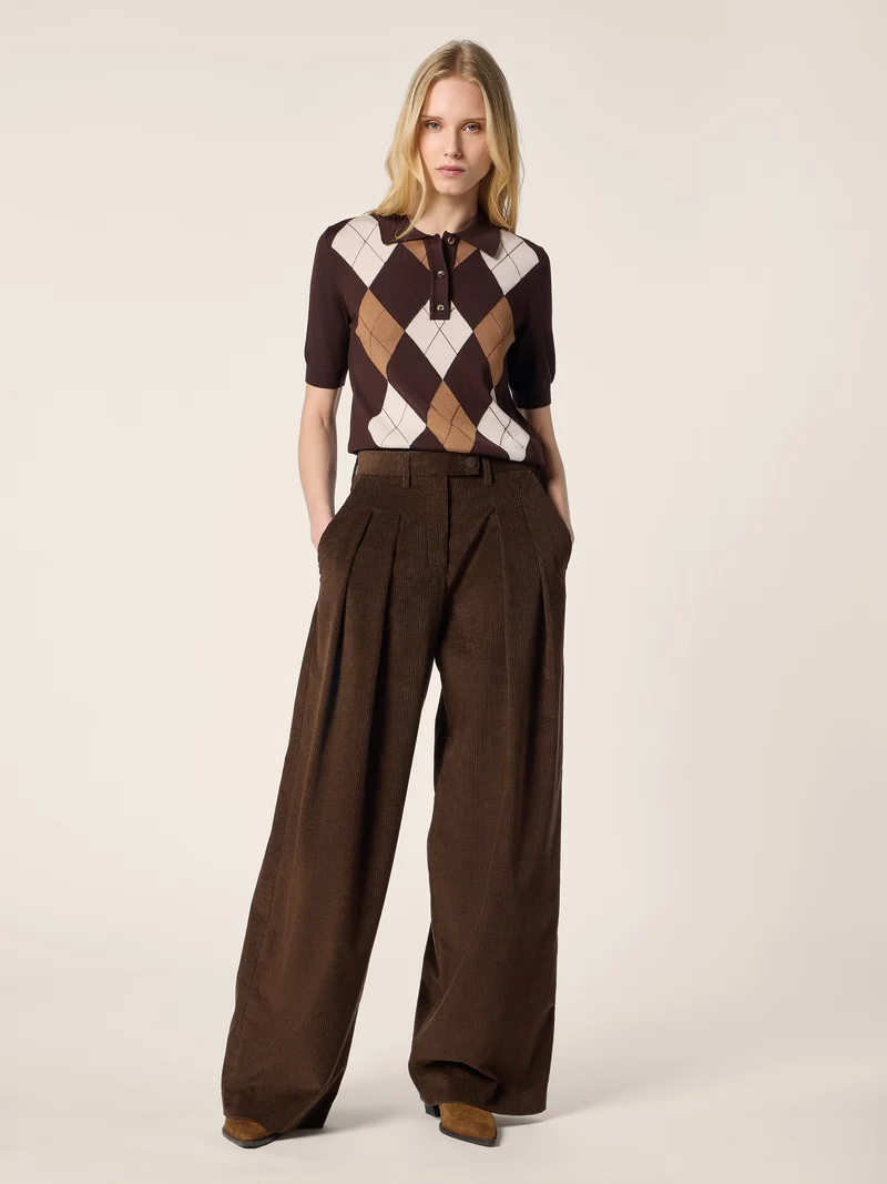Sheryl — Cotton-Cashmere Corduroy Pants
