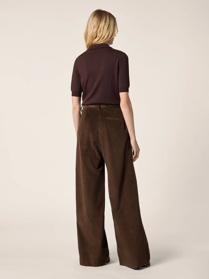 Sheryl — Cotton-Cashmere Corduroy Pants