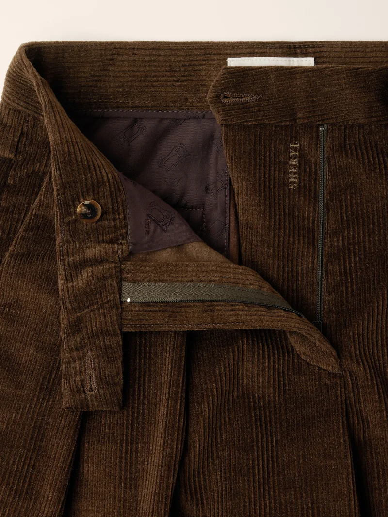 Sheryl — Cotton-Cashmere Corduroy Pants