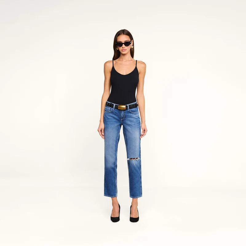 Nevia Slouchy Straight-Leg Jean