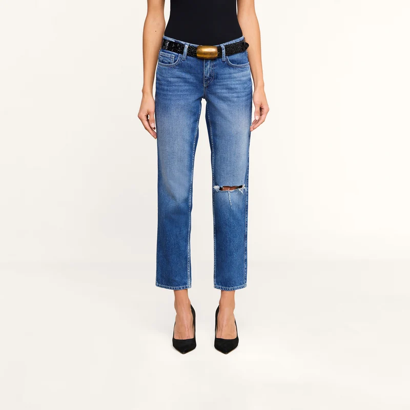 Nevia Slouchy Straight-Leg Jean