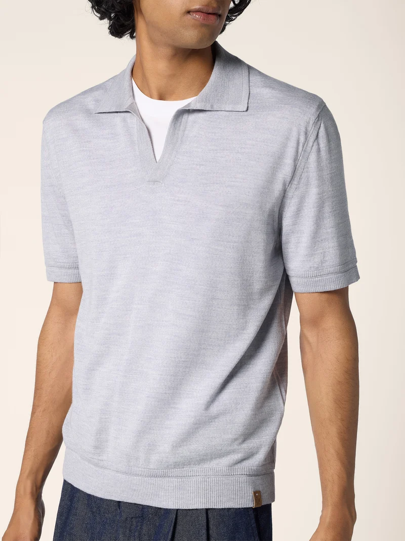 Wool-Silk Polo