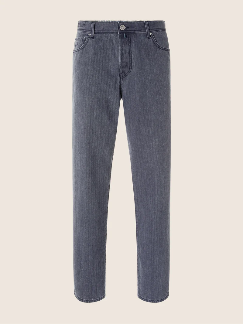 Alex — Pure Cotton Herringbone Jeans