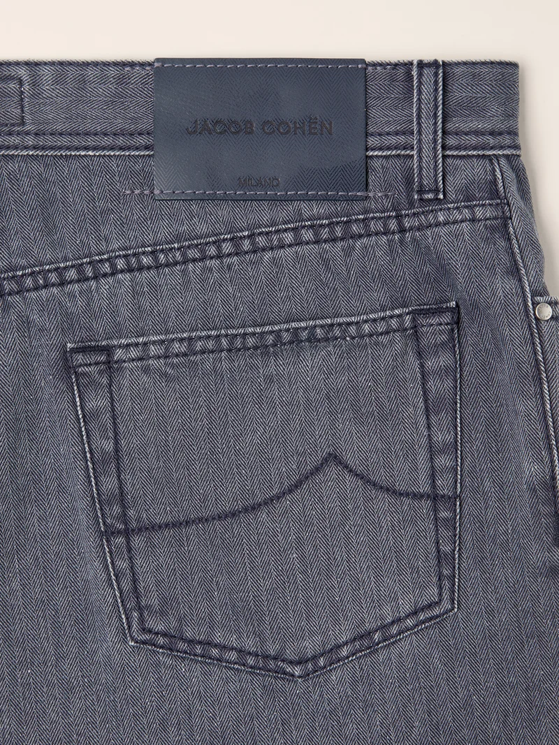 Alex — Pure Cotton Herringbone Jeans
