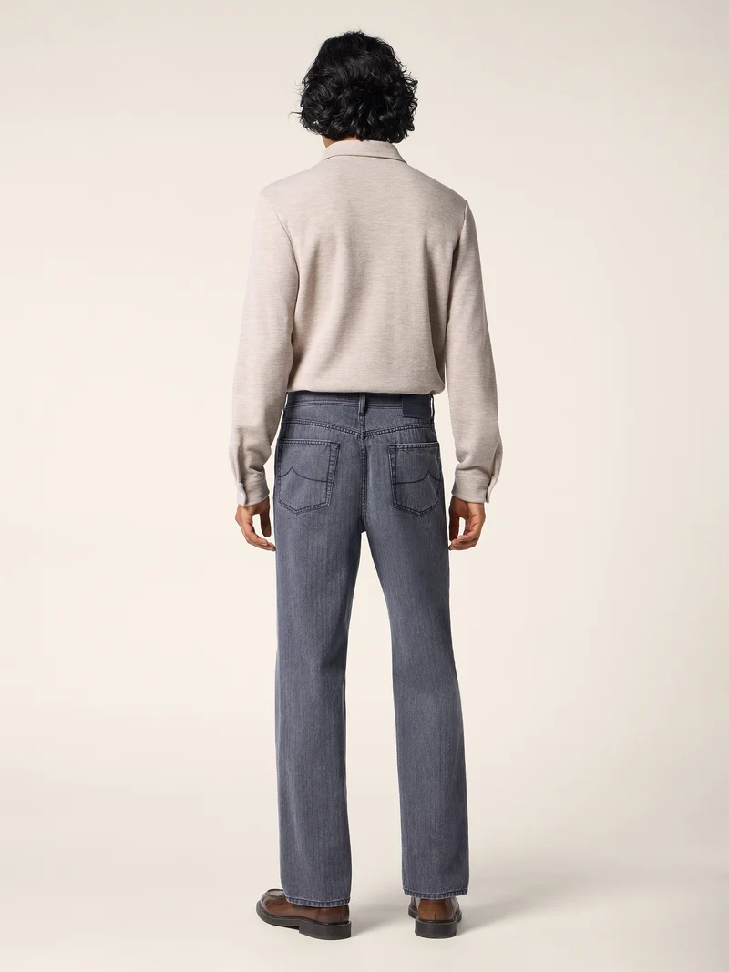 Alex — Pure Cotton Herringbone Jeans