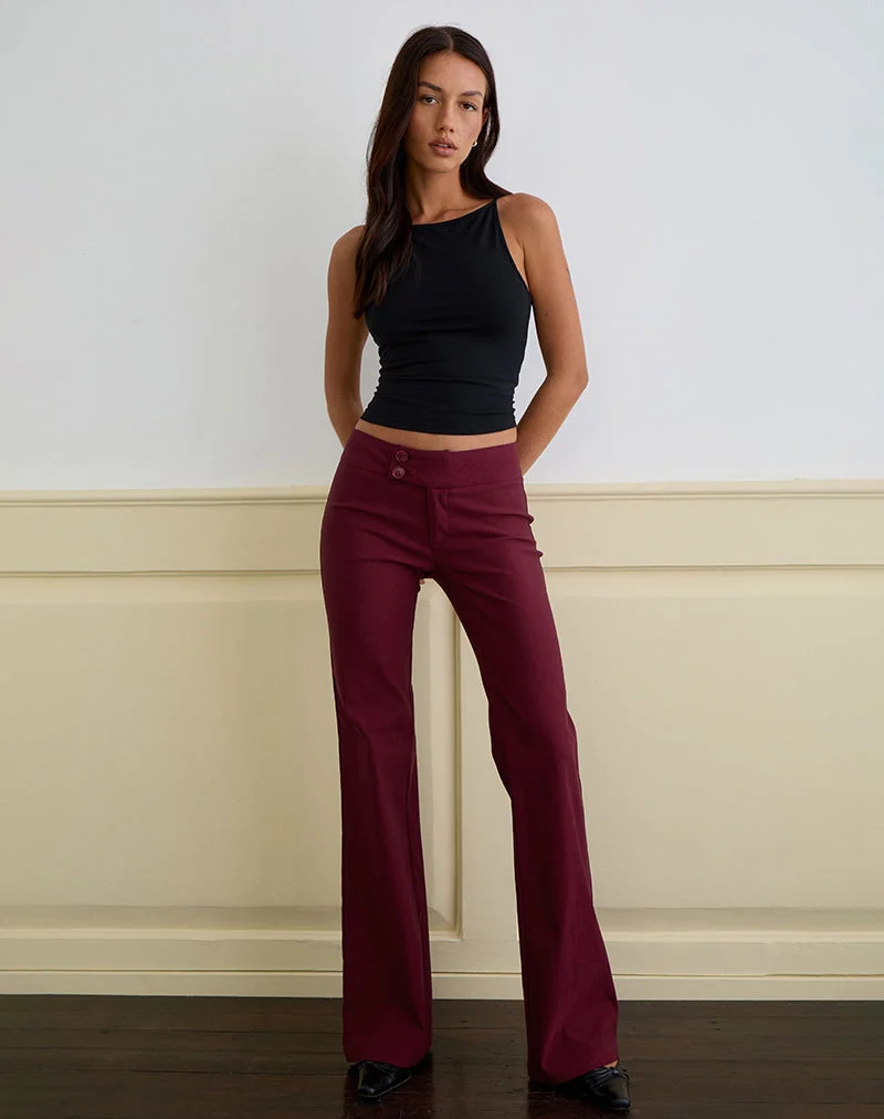 Falita Hose in Tailoring Burgundy