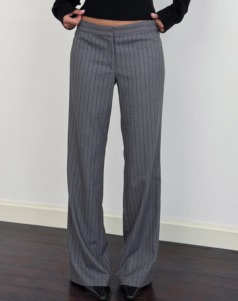 Ganta Slim Hose in Nadelstreifen anthrazit