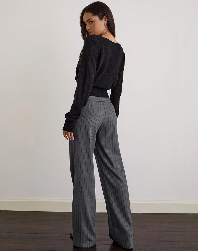 Ganta Slim Hose in Nadelstreifen anthrazit